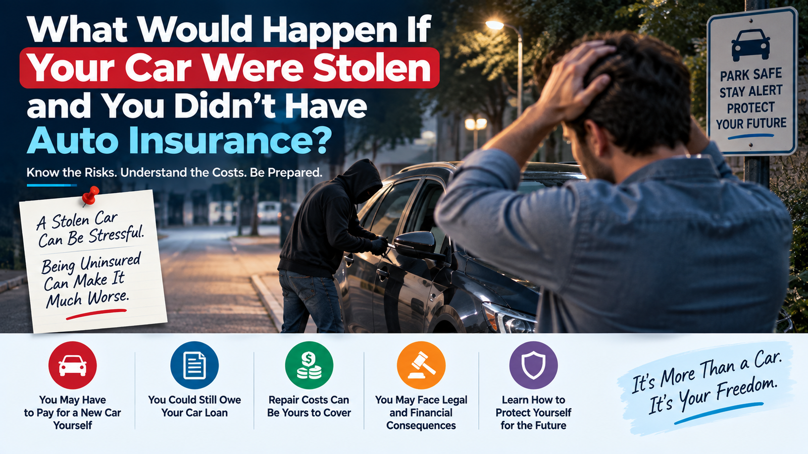 What Would Happen If Your Car Were Stolen and You Didn't Have Auto Insurance?